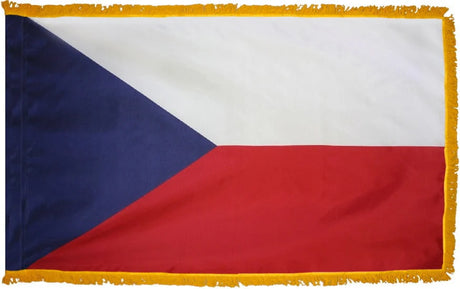 Czech Republic Flag with Fringe - For Indoor Use