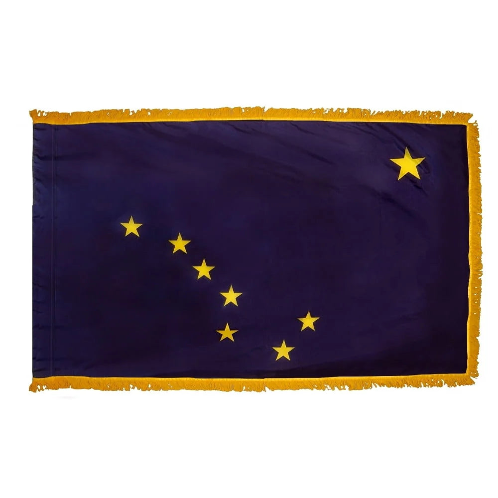 Alaska - State Flag with Fringe - For Indoor Use