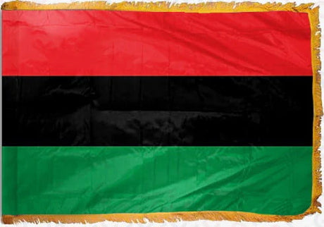 Afro American Flag with Fringe - For Indoor Use