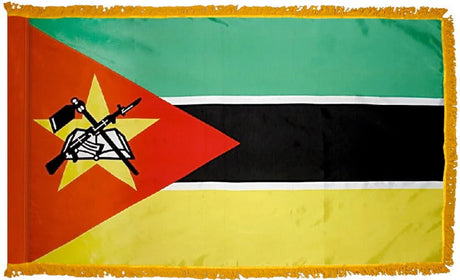 Mozambique Flag with Fringe - For Indoor Use