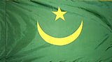 Mauritania Flag with Pole Sleeve - For Indoor Use
