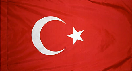 Turkey Flag with Pole Sleeve - For Indoor Use