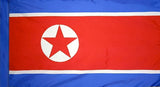 North Korea Flag with Pole Sleeve - For Indoor Use