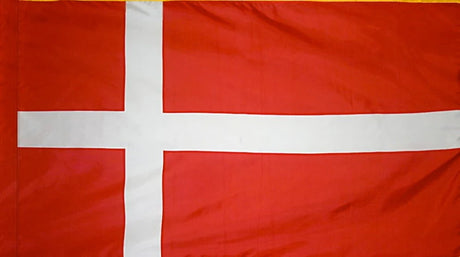 Denmark Flag with Pole Sleeve - For Indoor Use