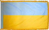 Ukraine Flag with Fringe - For Indoor Use