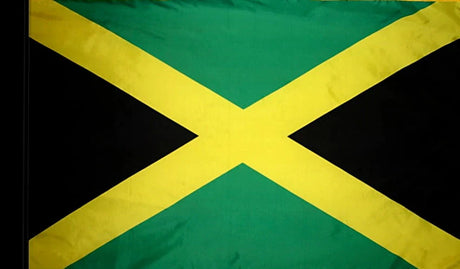 Jamaica Flag with Pole Sleeve - For Indoor Use