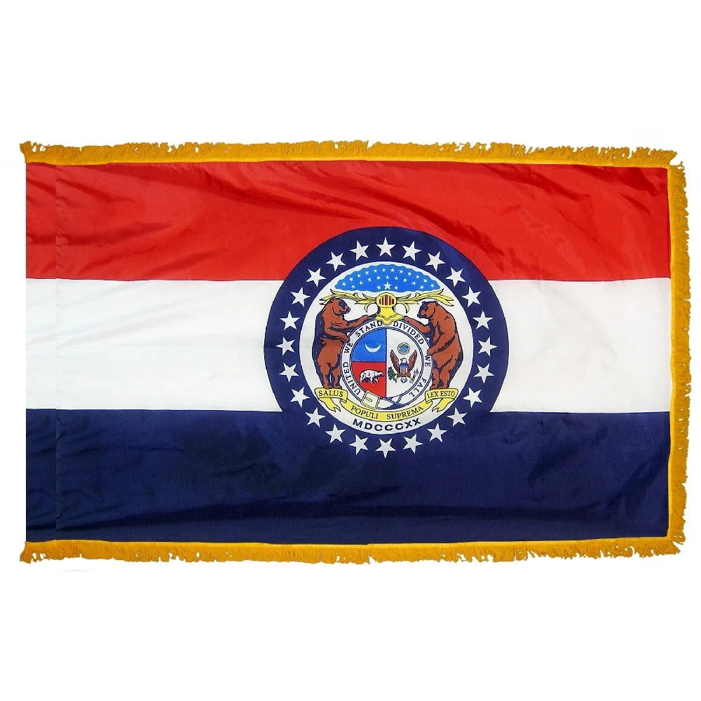 Missouri - State Flag with Fringe - For Indoor Use