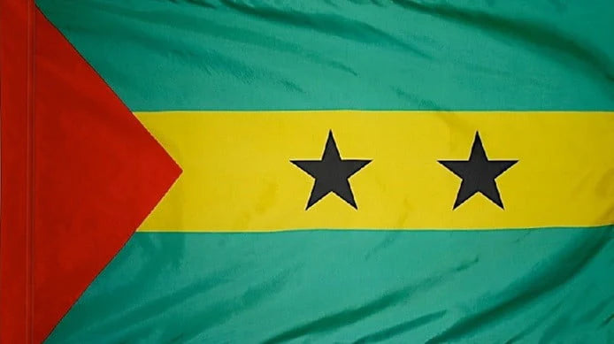 Sao Tome and Principe Flag with Pole Sleeve - For Indoor Use