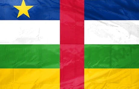 Central African Republic Flag with Pole Sleeve - For Indoor Use