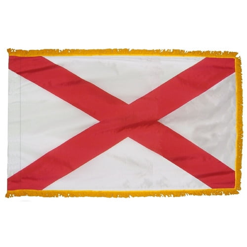 Alabama - State Flag with Fringe - For Indoor Use