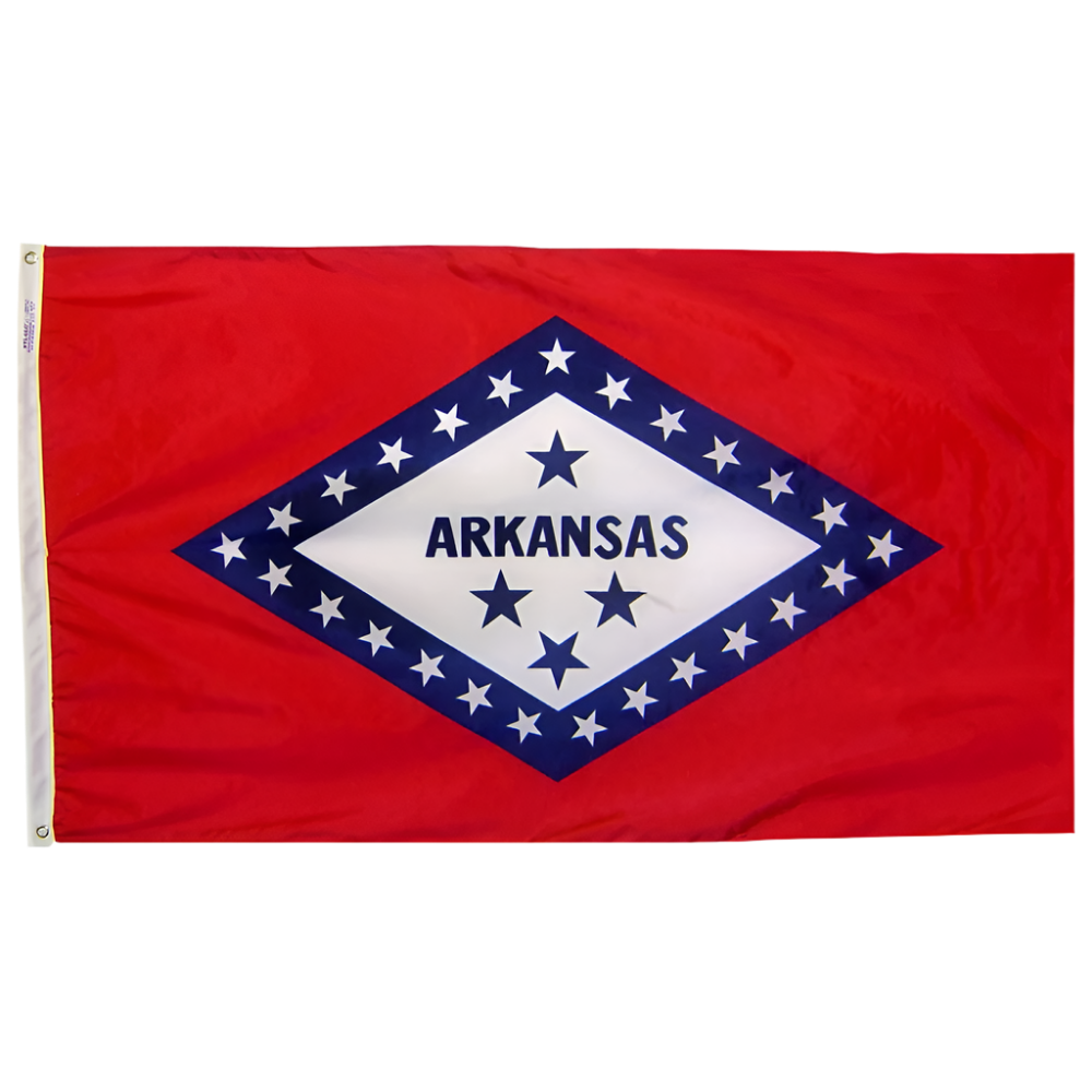 Arkansas - State Flag (finished with heading and grommets)