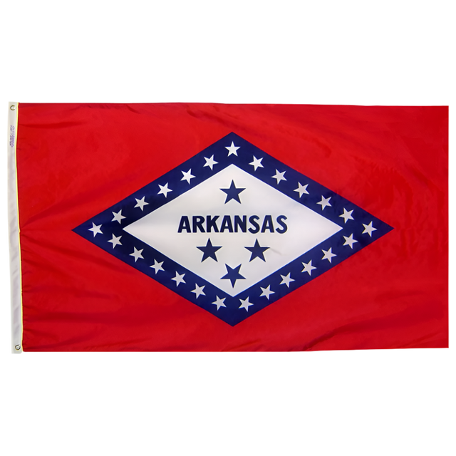 Arkansas - State Flag (finished with heading and grommets)