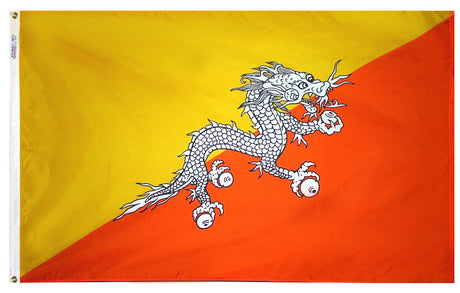 Bhutan - Outdoor Flag with heading & grommets