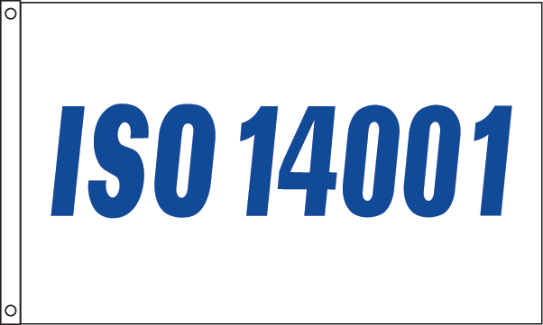 ISO 14001 Flag - Blue Design
