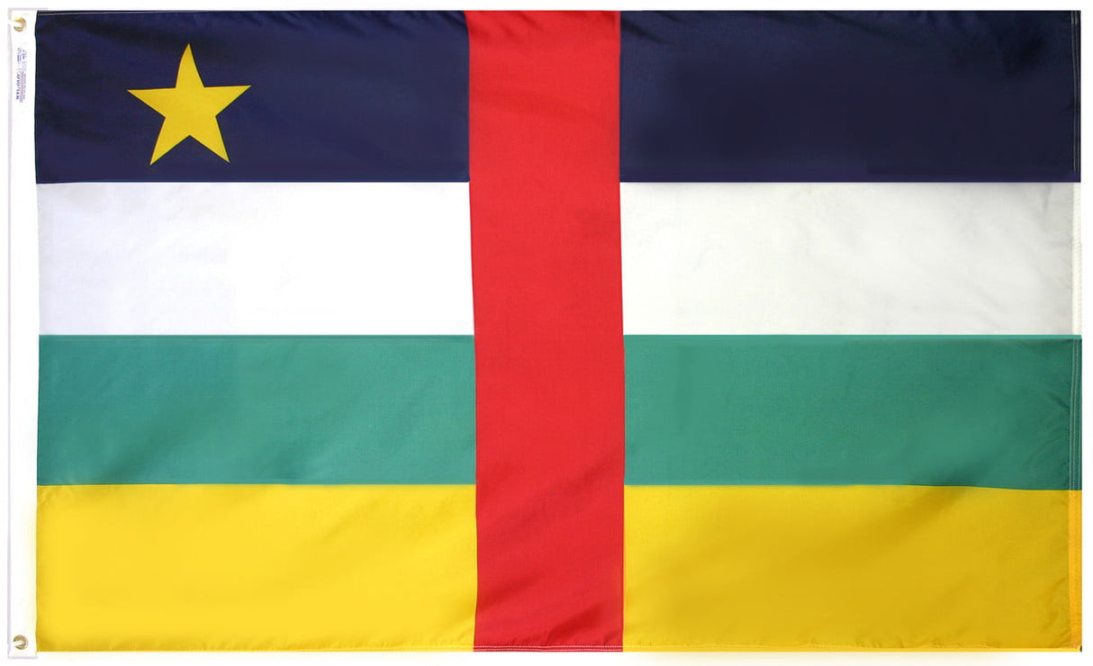 Central African Republic - Outdoor Flag with heading & grommets