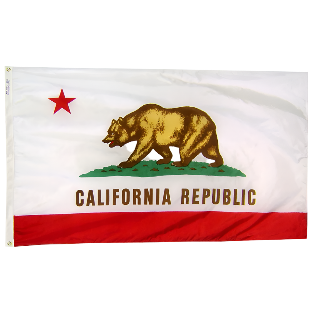 California - State Flag (finished with heading and grommets)