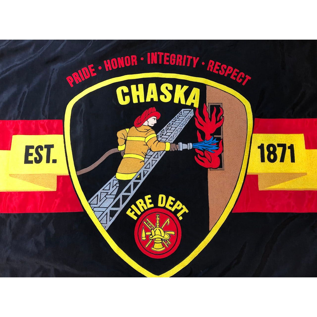 Chaska Fire Embroidered Custom Flag