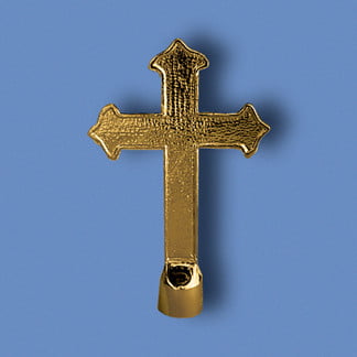 Gold Plastic Ornament - Cross