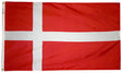 Denmark - Outdoor Flag with heading & grommets