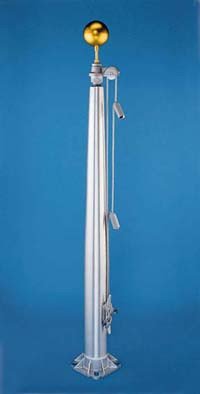 Architectural Aluminum Flagpole with External Halyard