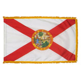 Florida flag with pole sleeve and fringe