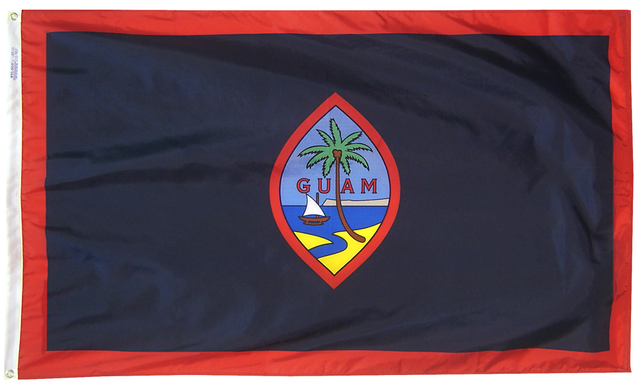 Guam - Territory Flag (finished with heading and grommets)