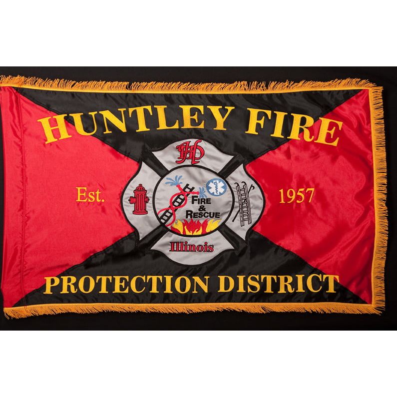 Huntley Fire Department Embroidered Flag