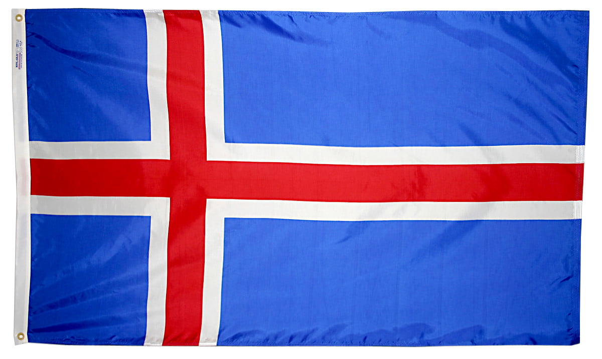 Iceland - Outdoor Flag with heading & grommets