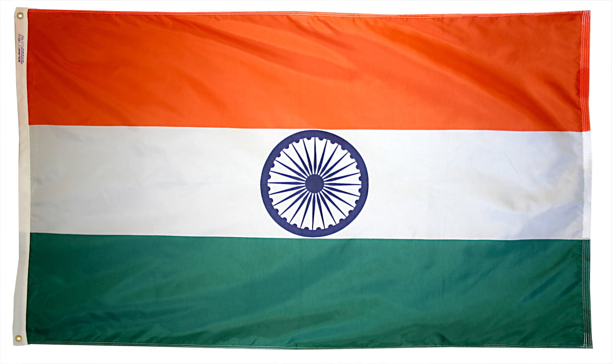 India - Outdoor Flag with heading & grommets