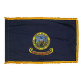 Idaho flag with pole sleeve and fringe