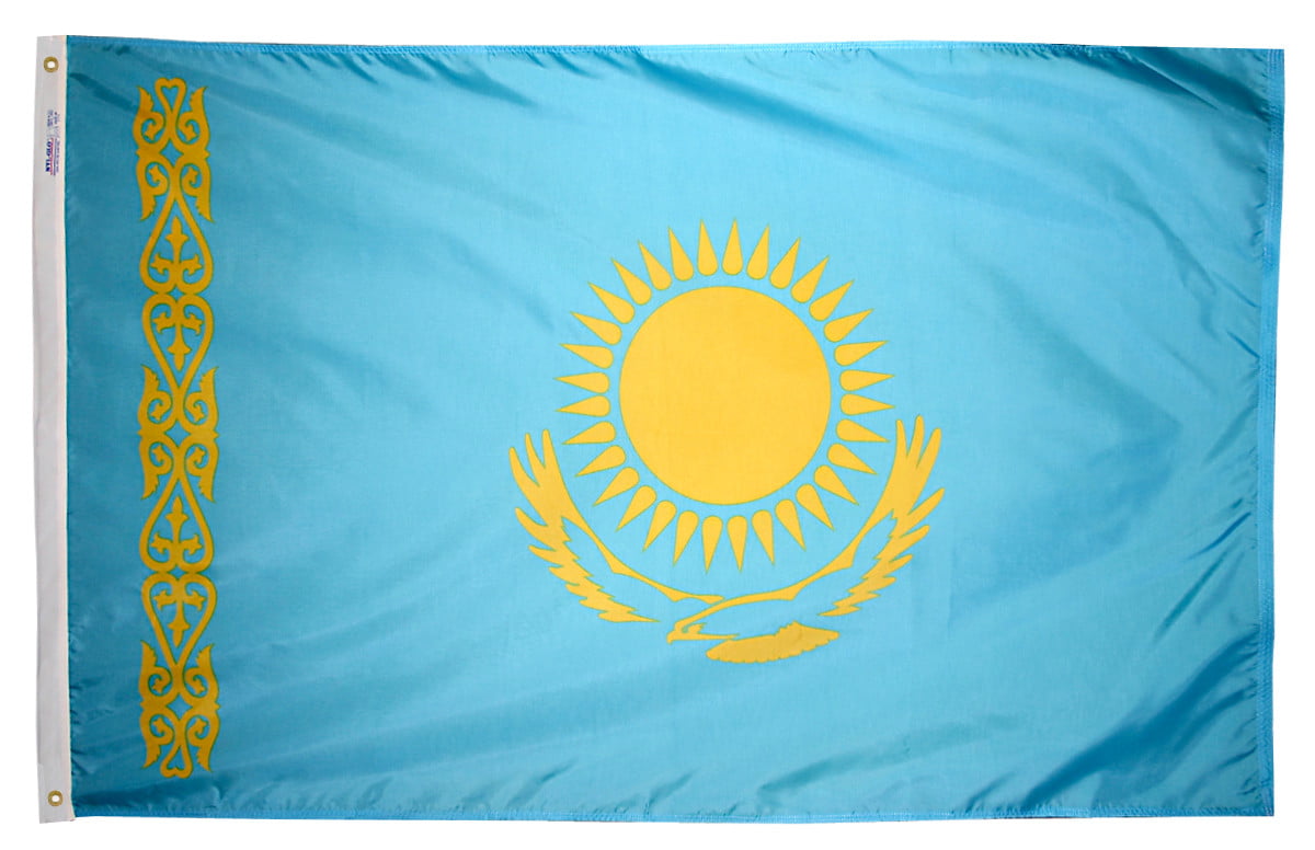 Kazakhstan - Outdoor Flag with heading & grommets