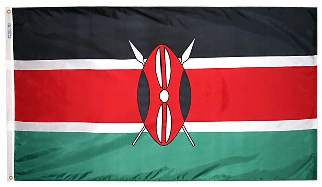 Kenya - Outdoor Flag with heading & grommets