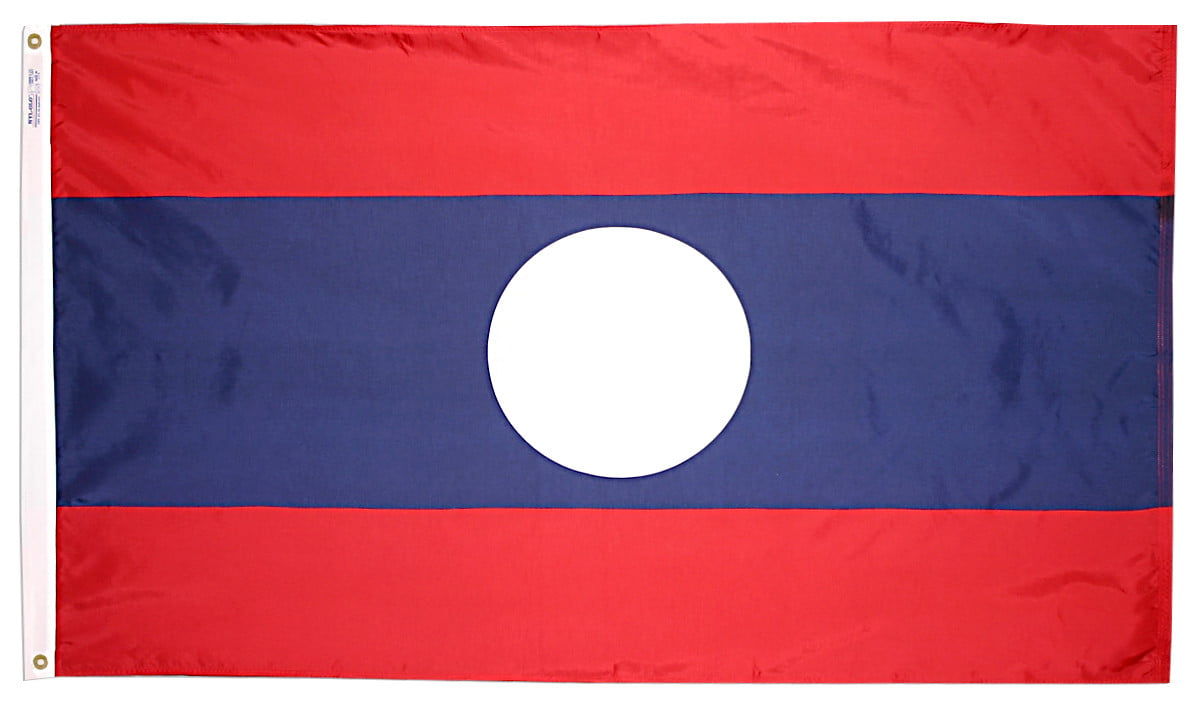 Laos - Outdoor Flag with heading & grommets