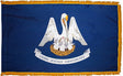 Louisiana flag with pole sleeve and fringe