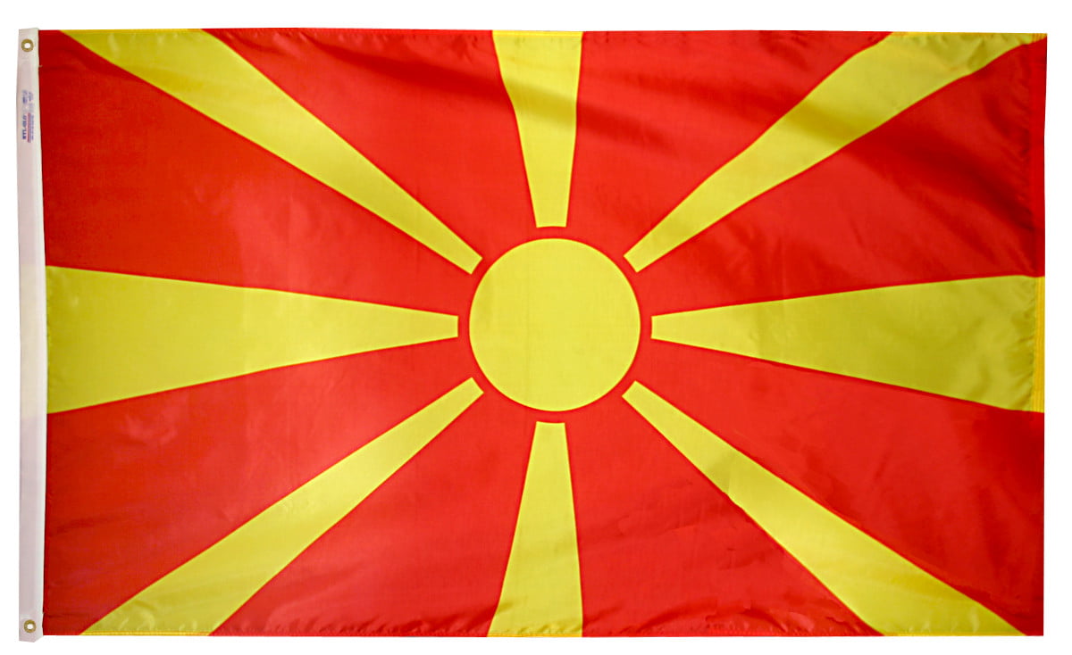 Macedonia - Outdoor Flag with heading & grommets