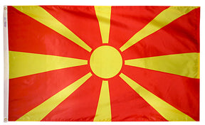 Macedonia - Outdoor Flag with heading & grommets