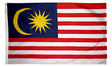 Malaysia - Outdoor Flag with heading & grommets