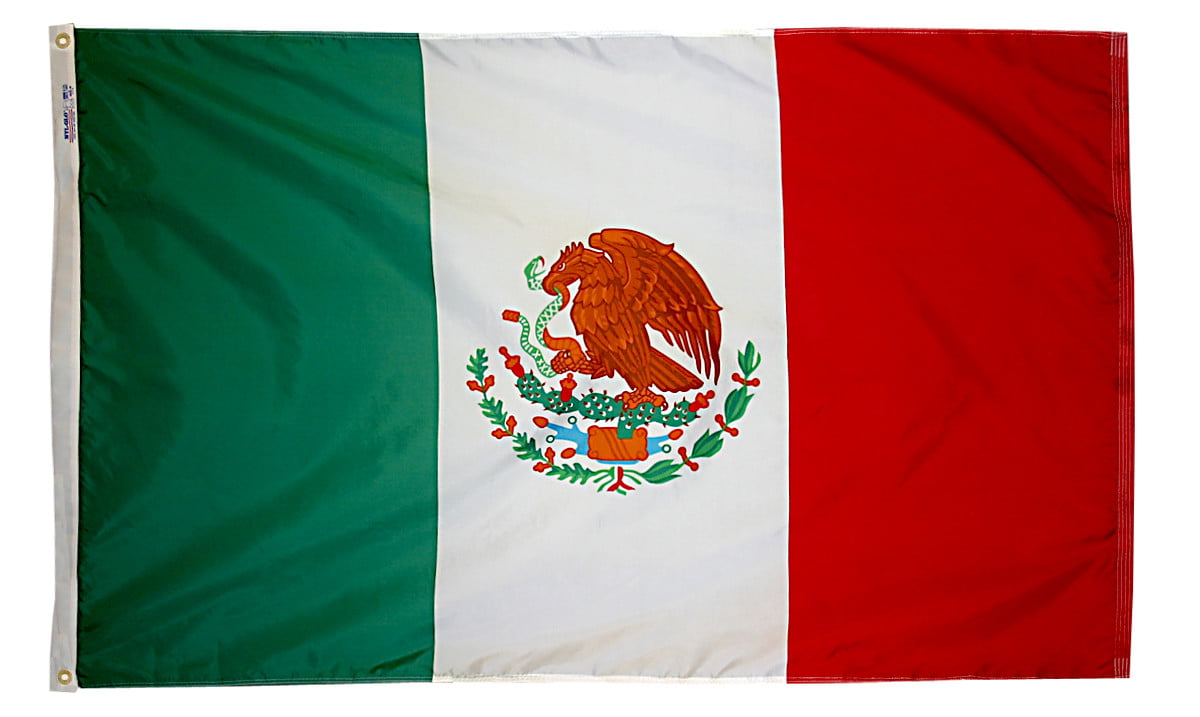 Mexico - Outdoor Flag with heading & grommets