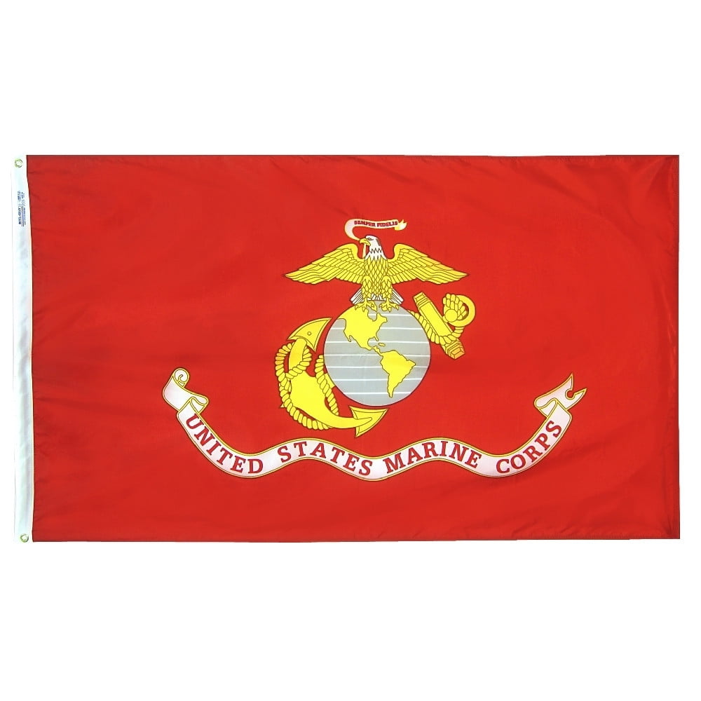 Marine Corps Flag (Heading and Grommet Style)