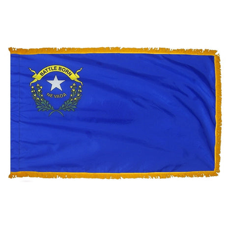 Nevada flag with pole sleeve and fringe