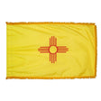 New Mexico flag with pole sleeve and fringe