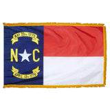 North Carolina flag with pole sleeve and fringe