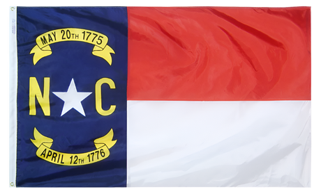 North Carolina - State Flag (finished with heading and grommets)