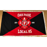 Oak Park Fire Embroidered Custom Flag