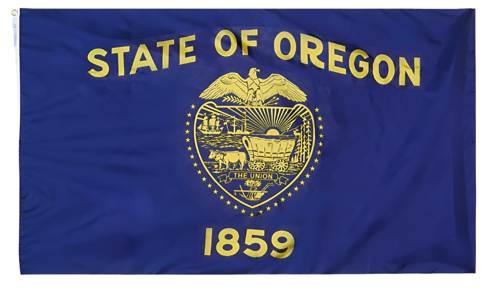 Oregon - State Flag (finished with heading and grommets)