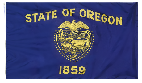 Oregon - State Flag (finished with heading and grommets)