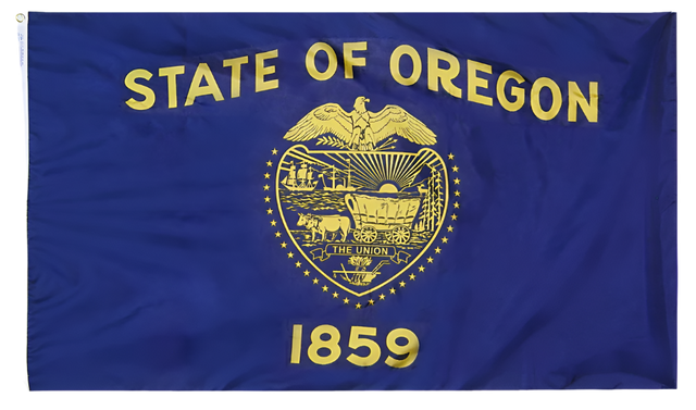 Oregon - State Flag (finished with heading and grommets)