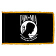 POW/MIA Flag with Fringe (Pole Sleeve Style)