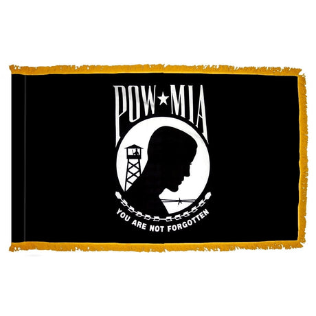 POW/MIA Flag with Fringe (Pole Sleeve Style)