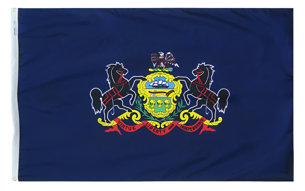 Pennsylvania - State Flag (finished with heading and grommets)